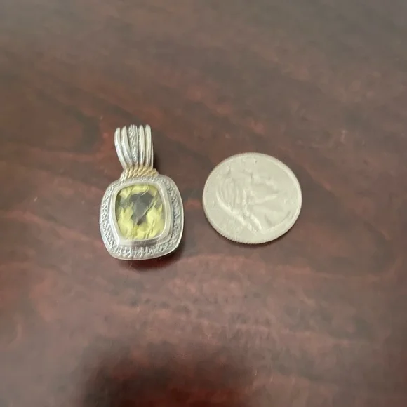 Sadye L Vassil signed citrine pendant - Picture 6 of 6